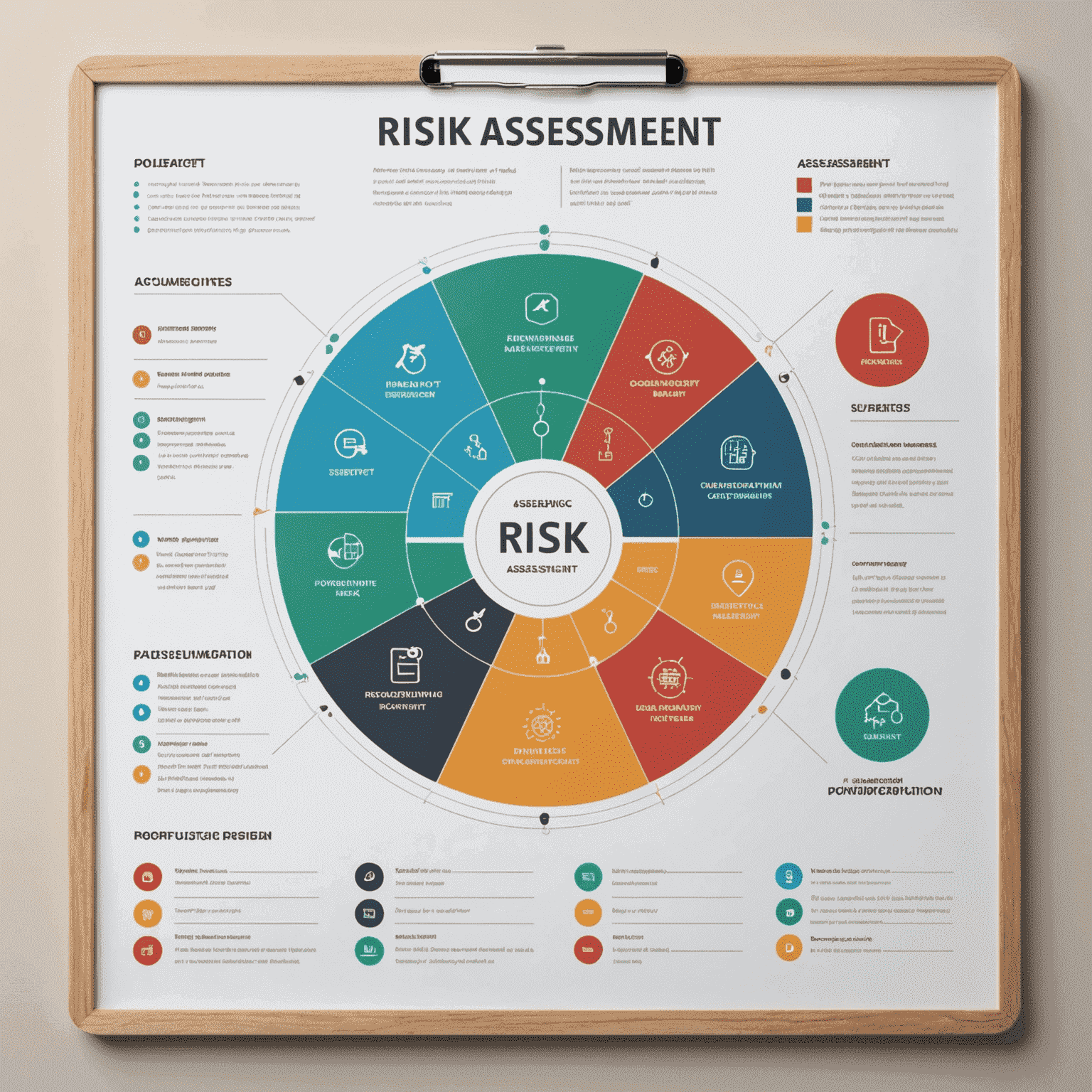 Illustration of a risk assessment matrix with various tech innovations plotted on it, showing different levels of risk and potential impact