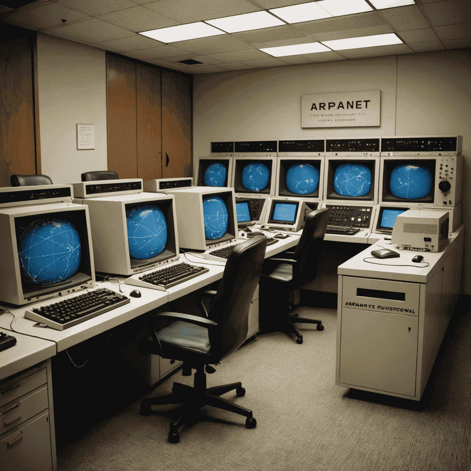 ARPANET, the precursor to the modern internet, connecting four university computers