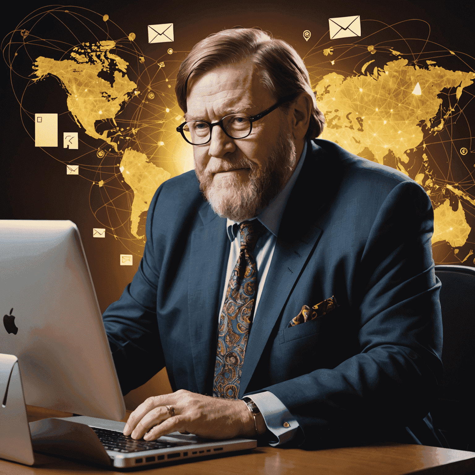 Ray Tomlinson sending the first email, revolutionizing digital communication